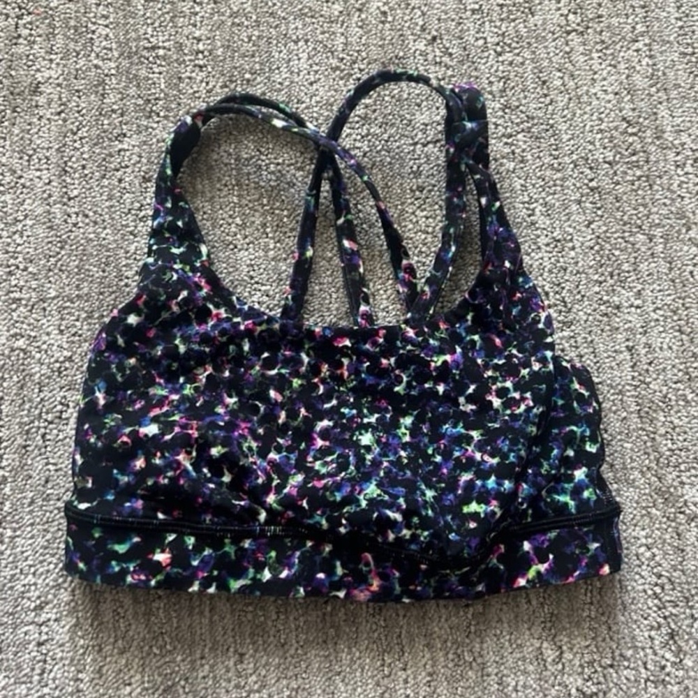 Lululemon Energy bra size 2 colorful